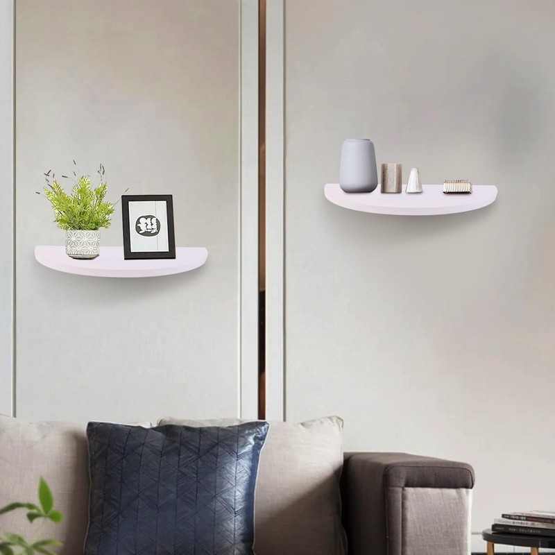 ZELURA Small Floating Plant Shelves Set of 2 - Rustic