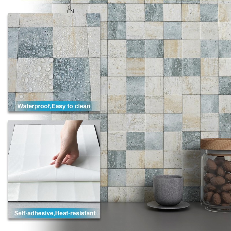 BeNice Kitchen Peel and Stick Tile Backsplash Bathroom Self Adhesive