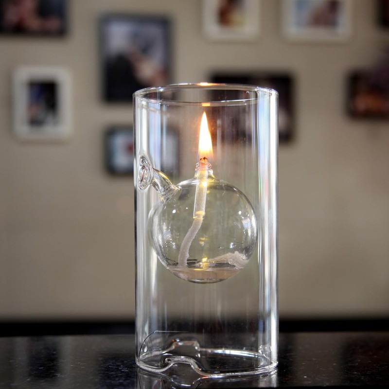 MEMEOKON Glass Oil fire Warm Light Borosilicate Includes Bliss Suspended