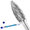 SH-5L6 Tungsten Carbide Burr Rotary Lengthened File Flame Shape Double