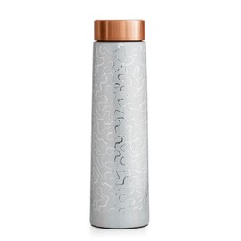 LIQUIDROIX 100% COPPER BOTTLE 34oz – Evokes the wave-like designs and copper lid for Healthy Hydration.