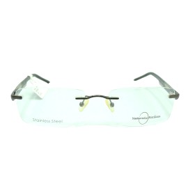 Naturally Rimless NR 345 Gun Gunmetal Eyeglass Frame 56 18 140