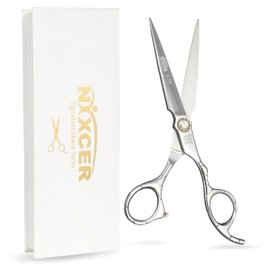 Nixcer Professional Hairdressing Scissors - 6.75" C440 Japanese Steel, Precision Convex Blades, Long-Lasting Sharpness, Luxury Design