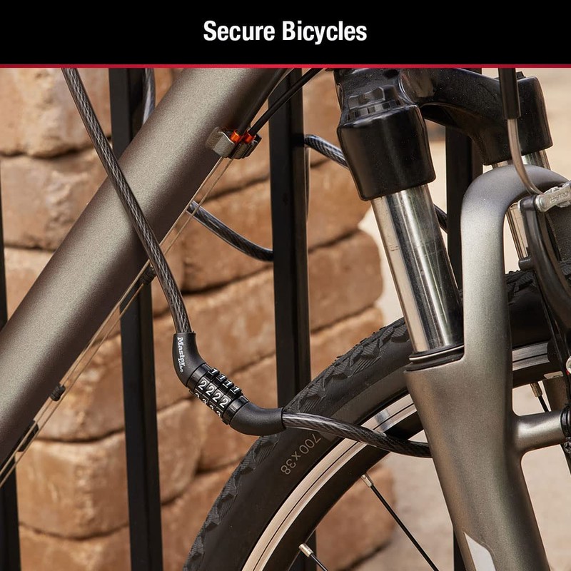 Master Lock Bike Lock Cable, Combination Bicycle Lock, Cable Lock