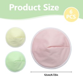 SGERUFZ 6er Pack Organische Wiederverwendbare Stilleinlagen, Ultra Weiches Gewebe, Schnell Absorbierende, Atmungsaktive, Waschbare Essentials