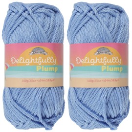 JubileeYarn Delightfully Plump Yarn - Super Chunky Bamboo - 100g/Skein - Blue Sky - 2 Skeins