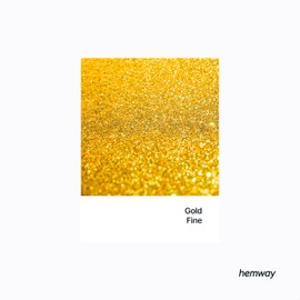 Hemway Premium Ultra Sparkle Glitter Multi Purpose Metallic Flake for Arts Crafts Nails Cosmetics Resin Festival Face Hair - Gold - Fine (1/64" 0.015" 0.4mm) 100g / 3.5oz