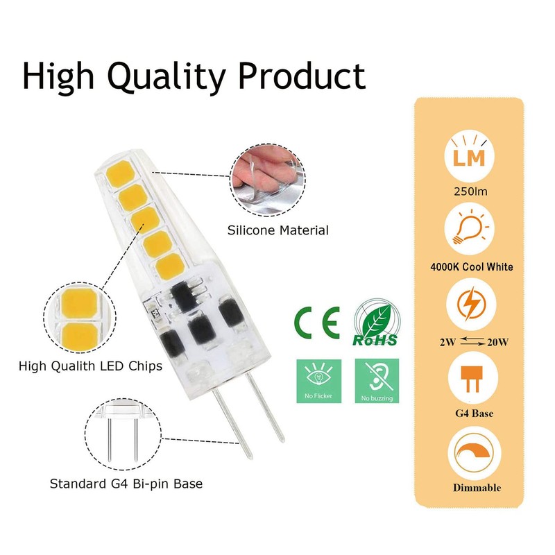 Lamsky G4 LED Bulb Bi-Pin Base AC 12V 24V G4