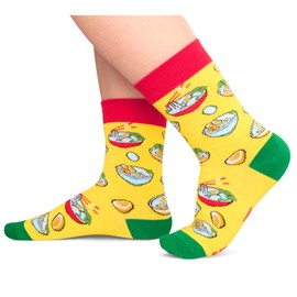 HAPPYPOP Gifts For 7-9 Years Old Boys Girls Kids, Ramen Gifts Ramen Noodle Gifts Pasta Spagetti Food Socks