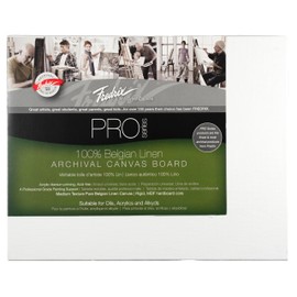 FREDRIX PRO Series Archival Linen Canvas Board, 8" x 10"