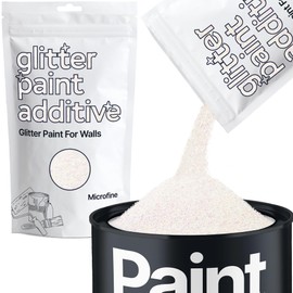 Mother of Pearl Iridescent Glitter Paint Additive for Walls Microfine 100g / 3.5oz | Glitter Additive Sparkle for Interior & Exterior Wall Paint, Furniture, Varnish | Hemway