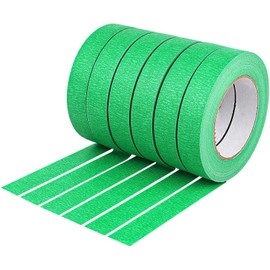 6 Rolls Masking Tape, Painters Tape, Low Tack Tape, Painting Tape, Low Tack Masking Tape, Masking Tape for Painting, Thin Masking Tape, Decorating Tape, Green Masking Tape for Painting, Decorating