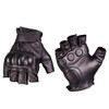 Mil-Tec Men's Fingerless Leather Gloves Black size XL