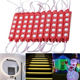 niccryle LED Strip Light, 100pcs LED Module DC12V 1.44W Replacement Lights for Inflatables IP65 Waterproof Decorative Lighting for Advertising Sign