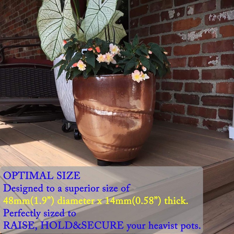 UFelice 24 Pack Invisible Pot Feet with Enhanced Non-Slip Surface