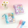 KUAIDHFK Sticker Notebook, A8, Transparent, Mini 3-Hole Binder, Clear Seal