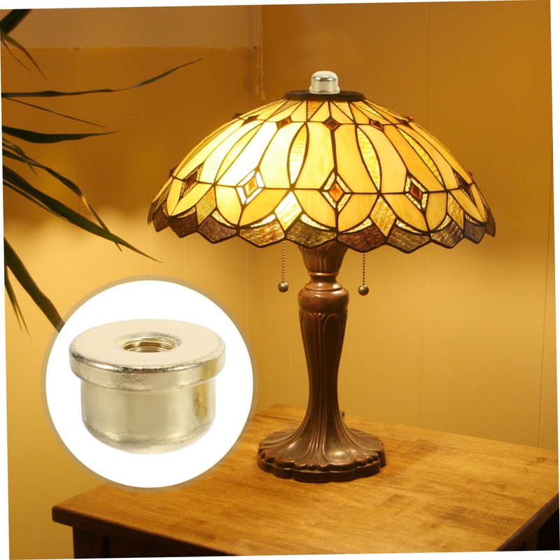 WOONEKY Versatile Lamp Shade Harp Holder Finials 2pcs Brass Lamp