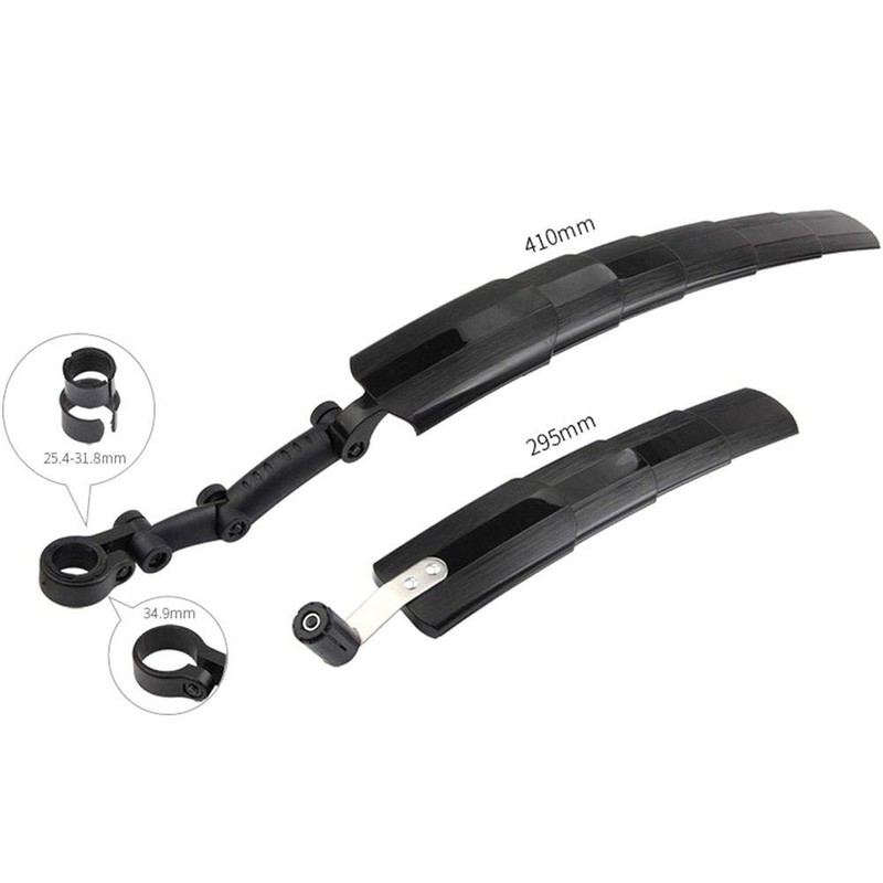 Alomejor Telescopic Folding Bike Mudguard Set Plastic Outdoor Mudguard Bicycle