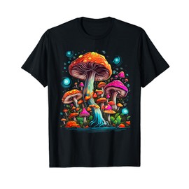 Hippie Mushrooms Psychedelic Forest Fungi Festival T-Shirt