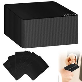 Pack of 150 Metal Business Cards, 86 x 54 x 0.45 mm Blanks Engraved Business Cards, Metal Cards, Aluminium Business Cards, Waterproof Aluminium, Suitable for Office and DIY Gift Cards, Black