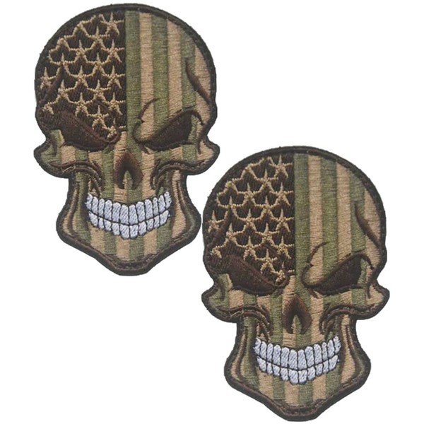 USA American Flag Patches Skull Patches Hook and Loop Tactical