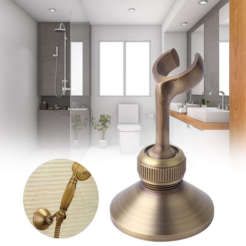 Samfox Adjustable Brass Shower Head Holder Bracket Base for Home