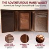 BULL GUARD RFID Genuine Leather Trifold Wallets for Men ID