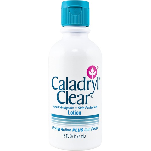 Caladryl Clear Lotion Topical Analgesic Skin Protectant, 6 Ounce Bottle