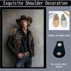 IZONHERE Ringmaster Cosplay Shoulder Epaulets Beaded Crystal with Tassel for