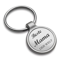 Lieblingsmensch Lieblingsmensch Schlüsselanhänger Beste Mama der Welt Keyring, 12 cm, Grey (Metallic)