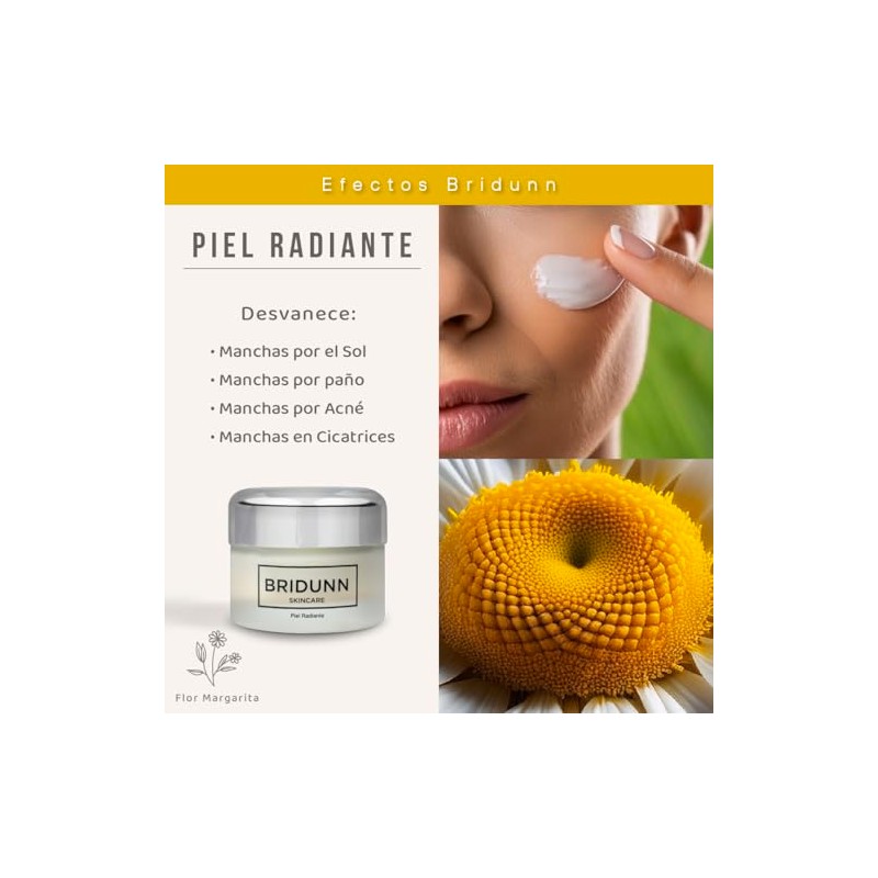 Crema Anti Manchas Despigmentante Facial Bridunn Skincare Correctora Oscuras Solares