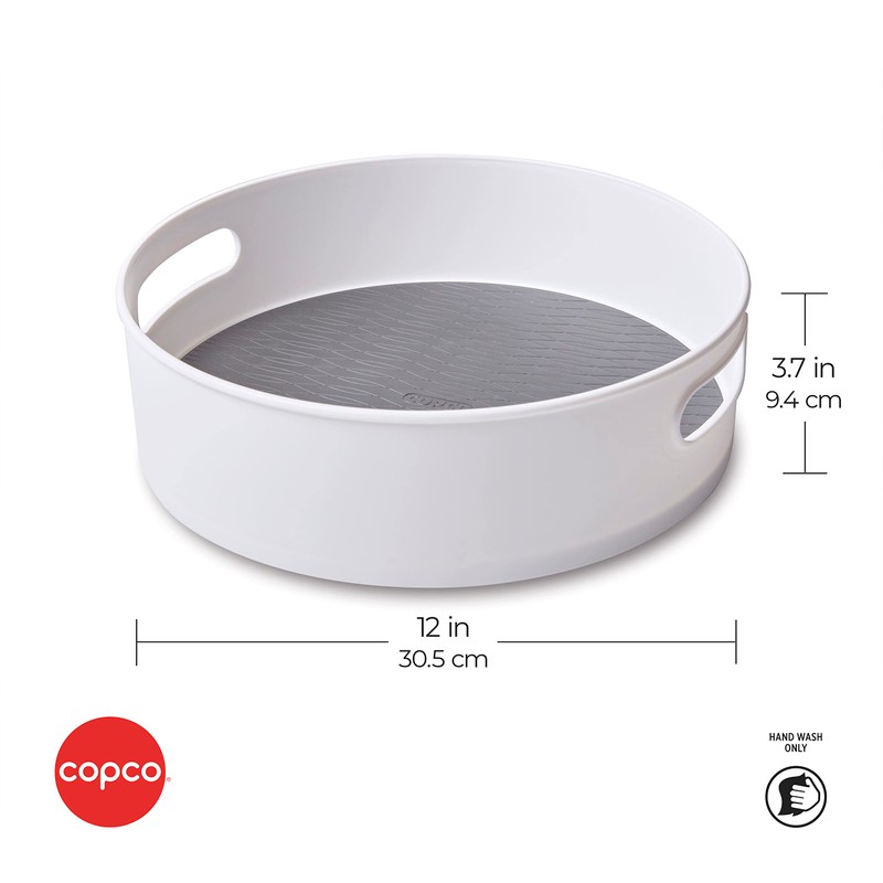 Copco Non-Skid Storage Turntable, 12-Inch, Gray
