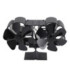 6 Blades Heat Powered Stove Fan Dual Head Fireplace Fan