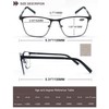 OLOMEE Blue Light Blocking Reading Glasses Mens Full Metal Square