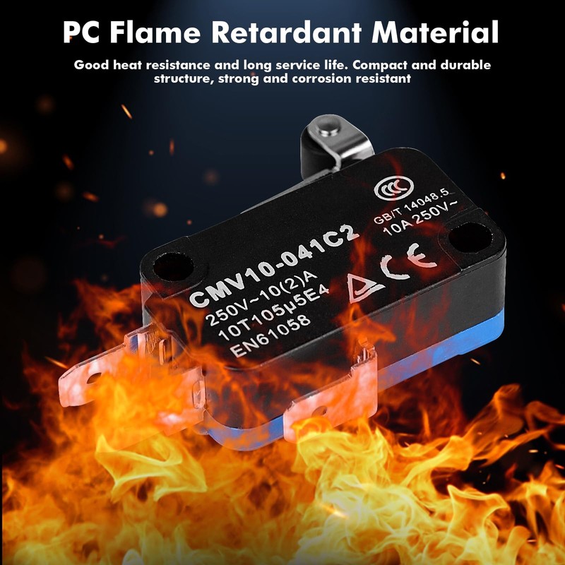 DewinLVD Pack of 10 Micro Limit Switch, Mini Micro Switch,