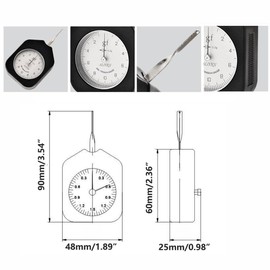 ATG-50-1 Dial Gauge Tester Gauge Tension Meter Unit G Dial Gauge Gram Force Meter 300G Pressure Pull Tester Gage Analogue Tension Meter Tester