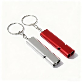 Emergency Whistle, 2Pack Safety and Rescue Whistle, with Lanyard Keychain, high pitched Dual Tube, Suitable for Outdoor Hiking, Camping, Rowing, Hunting, and Children's Rescue Signals