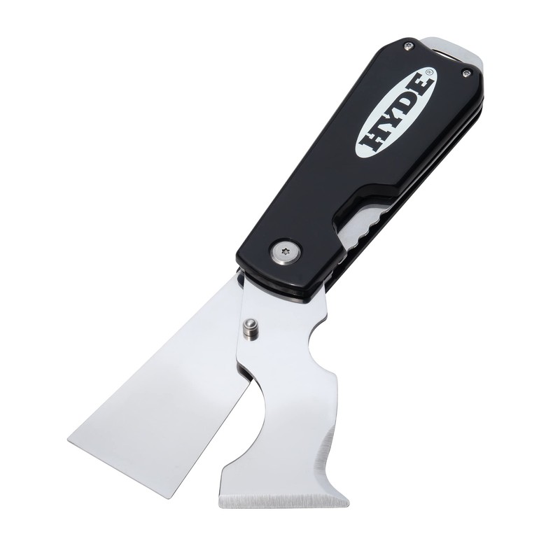 Hyde Dual Blade Folding Painter's Tool 5-In-1 Stainless Steel Folds