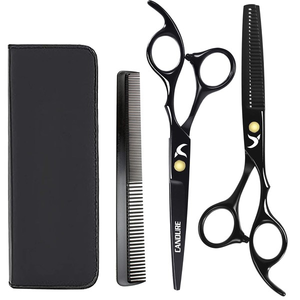 Candure Hairdressing Cutting Scissors Barber and Thinning Salon Shears Set 5.5 inch