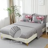 Dobuyly Pink and Grey Comforter Set Queen Size 7 Piece