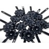 Tara Girls Self Hinge Plastic Flower Hair Barrettes 18 Pieces