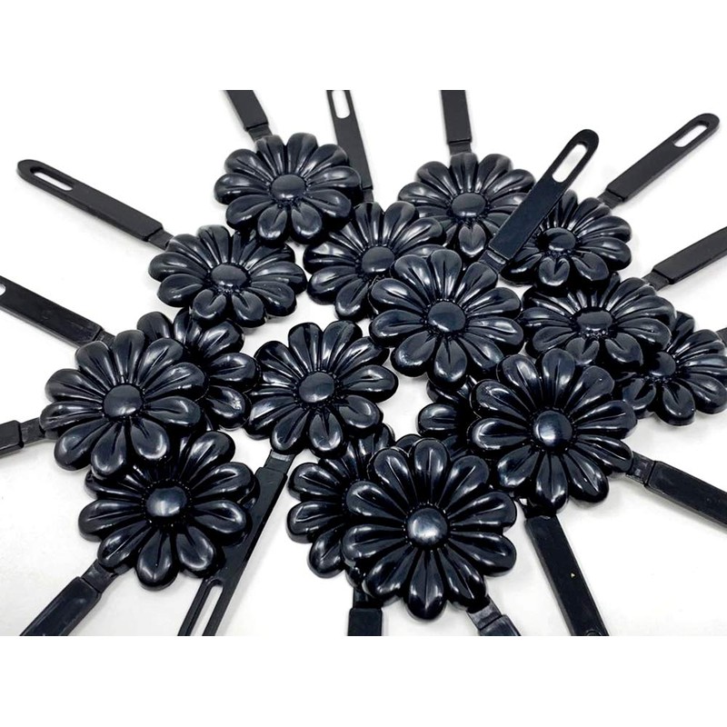 Tara Girls Self Hinge Plastic Flower Hair Barrettes 18 Pieces