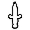 Dagger Cookie Cutter with Easy Push Design (4 inch)
