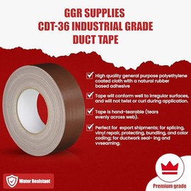 GGR Supplies CDT-36 Industrial/Professional Grade Duct Tape. Multi-Purpose 11 MIL Waterproof and UV Resistant DIY and Repair. 30 Yards. (Burgundy, 2 Inches)