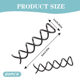 20 Pcs Black Hair Grips Used for Tying Hairs with Cork Needles Without Scratches Spiral Hair Pins Hair Pins Alloy Bun Pins for Women Premium Hair Accessories for Girls Child Women Diy Hair Maker