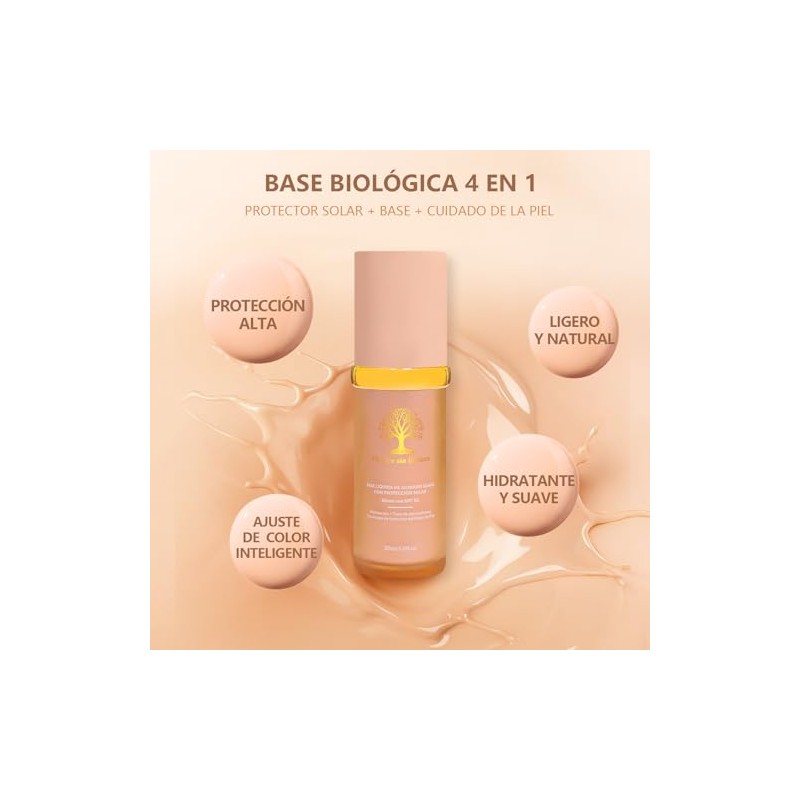 WEUD Base de Maquillaje con Corrector 4 En 1, SPF