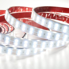 LEDENET SMD5050 White LED Strip Lights, Car Truck Tire Strips Light, 6500K Double Row 12V DC Flexible Dimmable Ribbon Tape LED Lamps, Outdoor Waterproof IP67 Truck Lighting