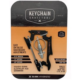 CLICK CARABINER KEY CHAIN SKATETOOL CARABINER SKATEBOARD CARABINER BLACK