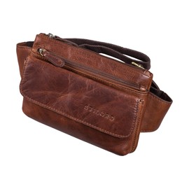 STILORD 'Atlanta' Vintage Bum Bag Genuine Leather for Men Women Belt Bag Large for Hanging as Chest Bag Cross Body Bag Waist Bag Leather, Florida - Brown