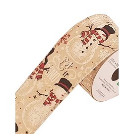Christmas Decorative Ribbon (Silver/Snowman)